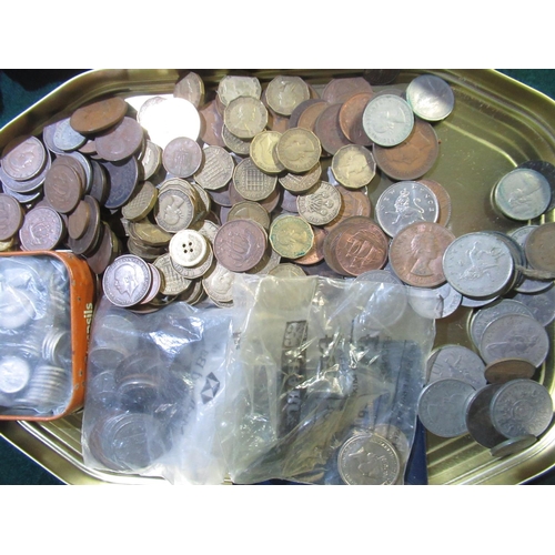 754A - Collection of decimal and pre decimal GB and other coinage in a collection of leather coin purses an... 