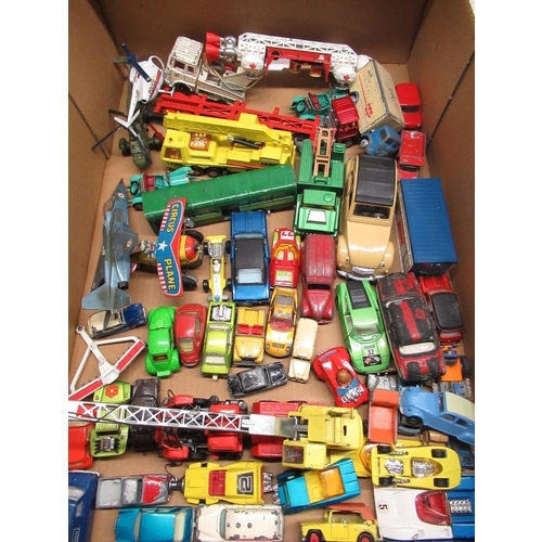 33 - Box of die cast vehicles including Corgi, matchbox, space 1999 etc.