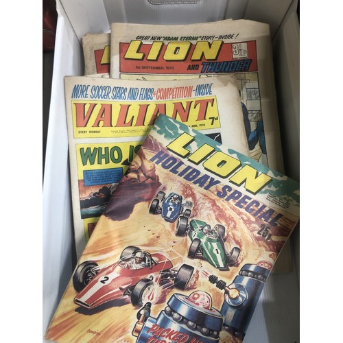 849 - Collection of Lion and Jet comics, and a Waddington's Blast Off space game