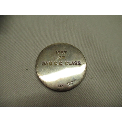 30 - Formerly the property of Derek Williams (Isle of Man TT Racer), cased bronze and enamel Auto-Cycle U... 