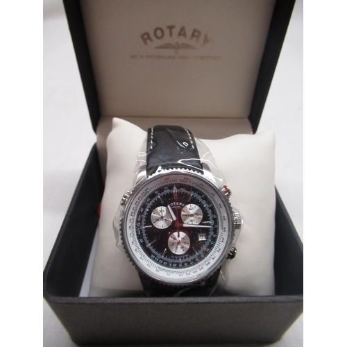 64 - Rotary Chronospeed quartz chronograph type wristwatch with date complete with box, instructions, and... 