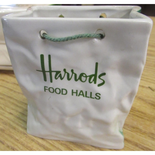 Carlton Ware Harrods Food Halls pottery carrier bag Harrods Food