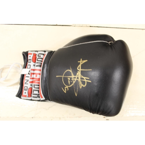 815 - Boxing interest - Everlast boxing glove signed by Don King and Lennox Lewis with COA from Panix Prom... 