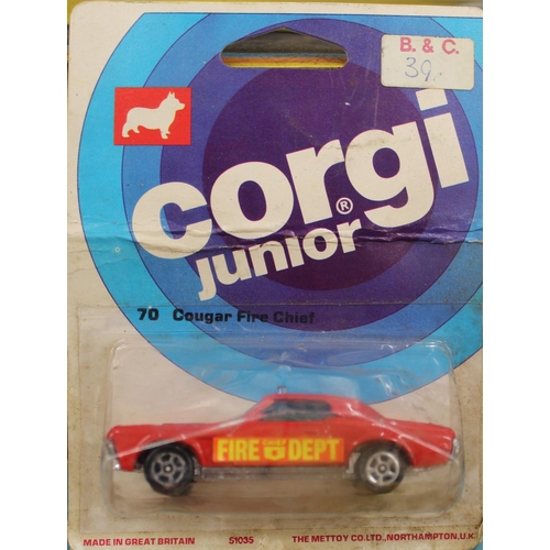 818 - Collection of various scale Corgi die cast models of fire brigade interest, including, Corgi Major 1... 