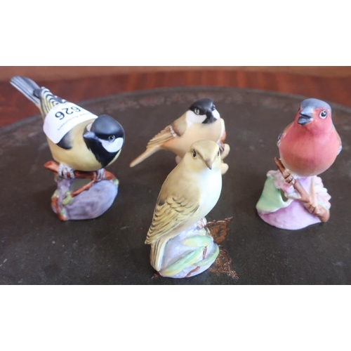 617 - Royal Worcester bird models- Chaffinch, Marsh Tit, Wood Warbler etc (4)