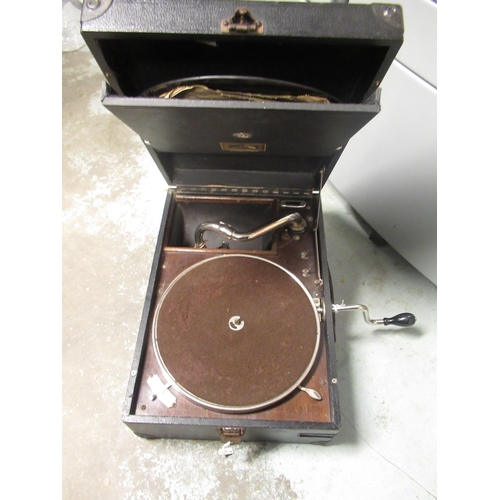 67 - HMV portable gramaphone
