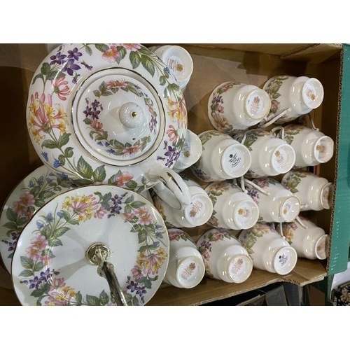 844 - Large collection of Paragon Country Lane pattern tea coffee and dinner ware, approx 90pcs, (3 boxes)