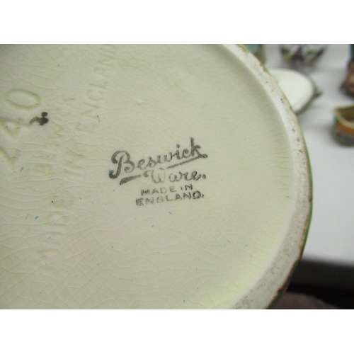 187 - Keeling & Co Ltd Losol Ware octagonal baluster Shanghai pattern biscuit barrel, with wicker swing ha... 