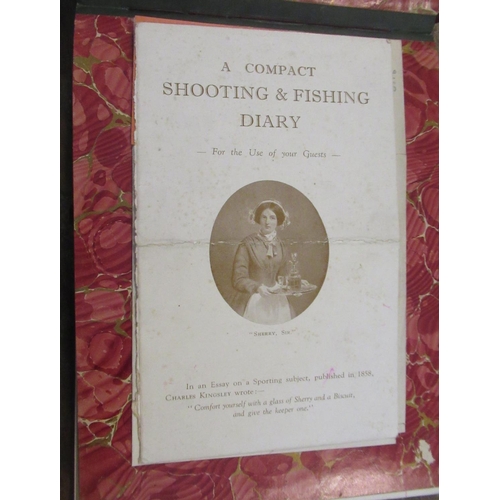 2093 - Piccadilly Game Book for Balkissock, 1914-42 red cloth gilt and the Army and Navy library Game Book ... 