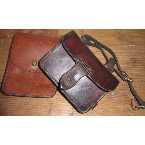 2116 - Early C20th James Dixon EP rectangular sandwich box, in dark brown leather saddle case with strap, W... 