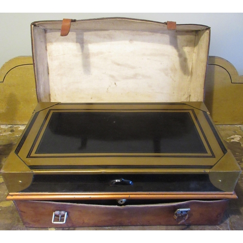 2030 - Victorian Jones Bros. & Co. of Wolverhampton Japanned metal writing box, fitted interior with corres... 