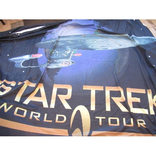 61 - Large 1990's Star Trek world tour marquee banner,