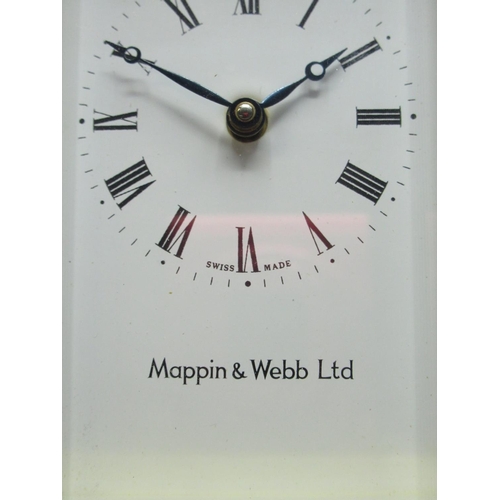 20 - Matthew Norman, Swiss, retailed by Mappin & Webb Ltd C20th brass cased carriage clock timepiece with... 
