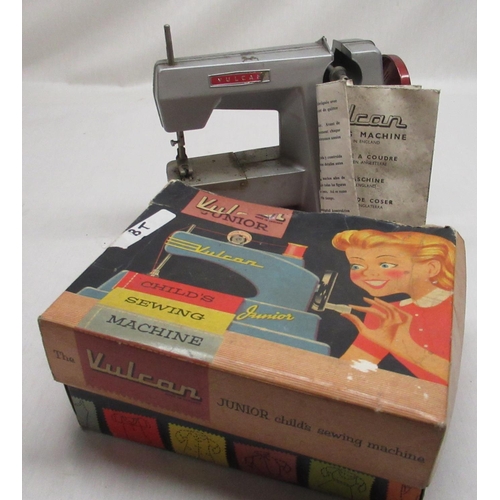 198 - Mid C20th Vulcan junior child's sewing machine in original box together with a Vulcan classic miniat... 