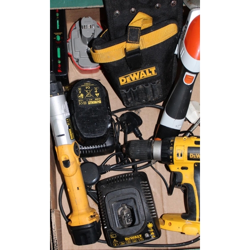 3371 - Collection of tools including Stihl battery powered hand hedge clipper, Dewalt screwdriver, Dewalt d... 