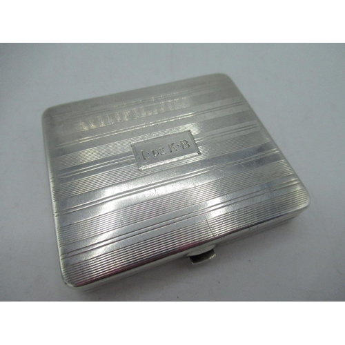 46 - Tiffany & Co Sterling silver compact with L.DE K.B engraved to front and Class 1940 to rear 4.5cm x ... 