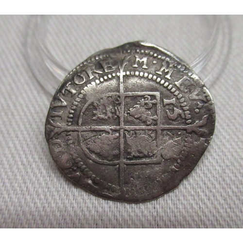 67C - Eliz. I 1578? (date partially obscured) hammered silver sixpence