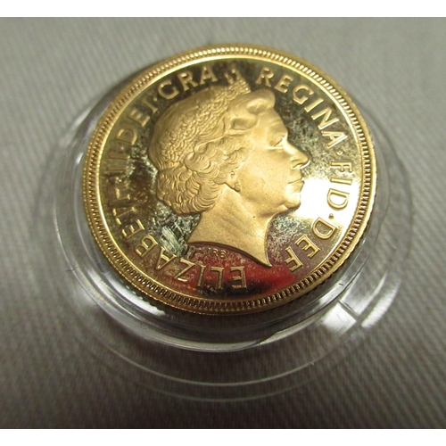 69A - Royal Mint 1999 ER.II gold proof sovereign, in original case with COA