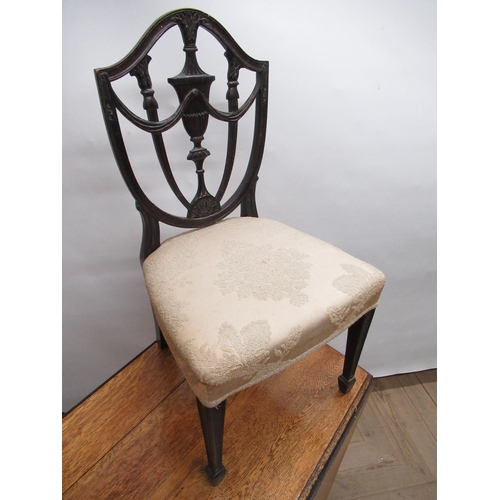 C19th mahogany Hepplewhite style childs chair with shield shape