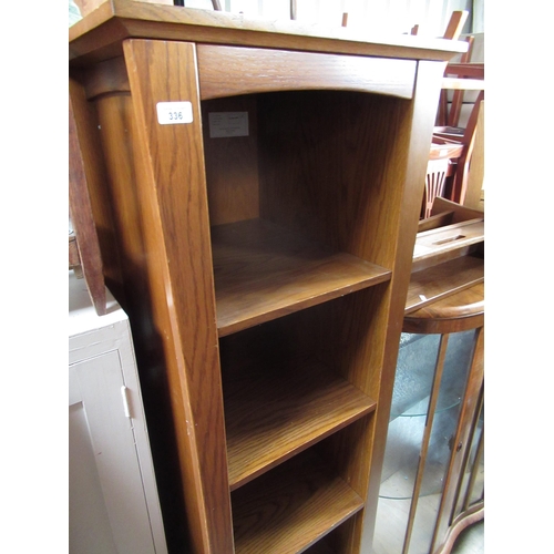 884 - Oak five tier open bookcase