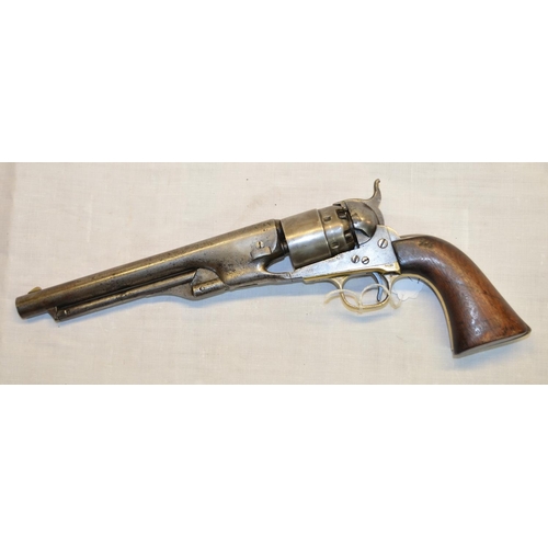 120 - Colt Army .44cal percussion cap revolver with New York address to the barrel, frame stamped Colt Pat... 