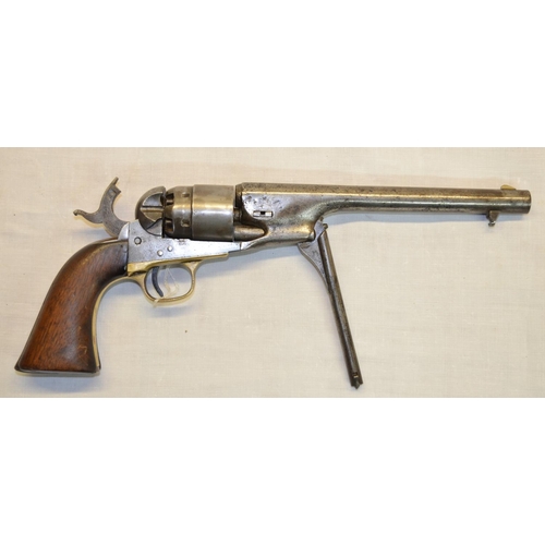 120 - Colt Army .44cal percussion cap revolver with New York address to the barrel, frame stamped Colt Pat... 