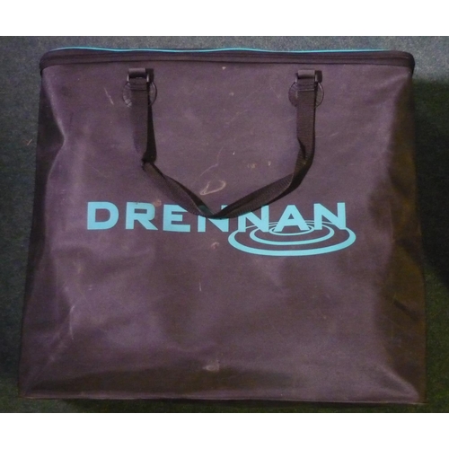 154 - large Drennan fishing bag with three large carp keepnets inside, case full of keepnet stands, poles ... 