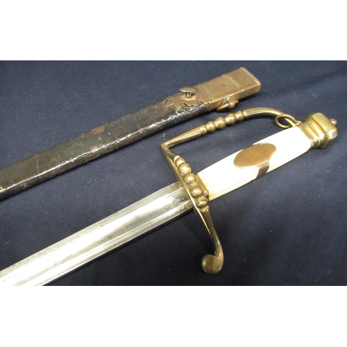 104 - British Officers five ball 1786 pattern spadroon sword, 32