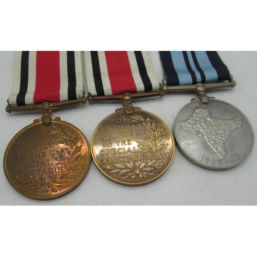 71 - Geo. V Special Constabulary Faithful Service medal awarded to Edwin B. Hodgson, Geo. VI Special Cons... 