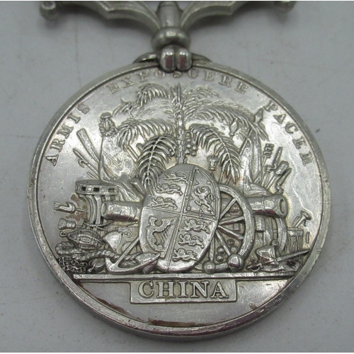 85 - Second China War medal with Canton 1857 clasp (unnamed)