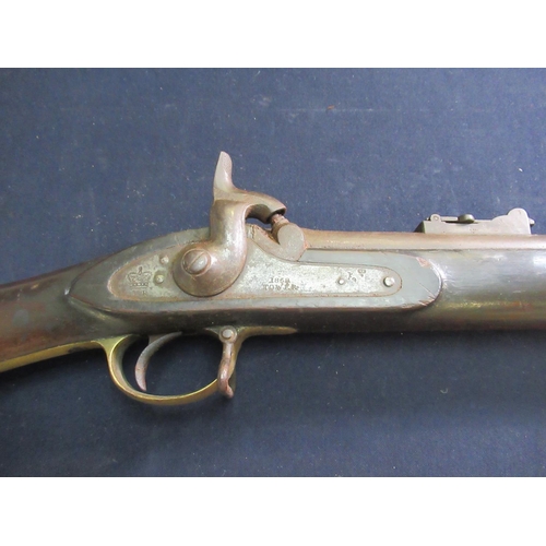 354 - Three band percussion cap Enfield tower rifle with 38