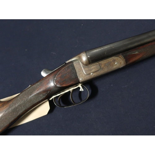 374 - Midland Gun Co 16B side by side shotgun, with 25 inch barrels, and 13 inch straight through stock, s... 