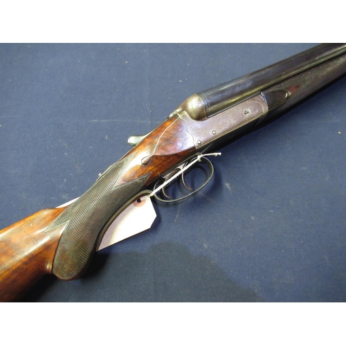 371 - Bonehill 12 bore side by side barring action ejector shotgun with 30 inch barrels and 14 1/4 inch pi... 