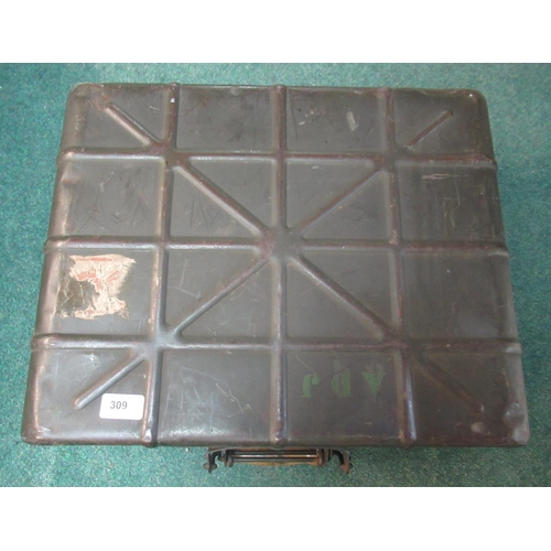 309 - German metal military ammo box dated 1939