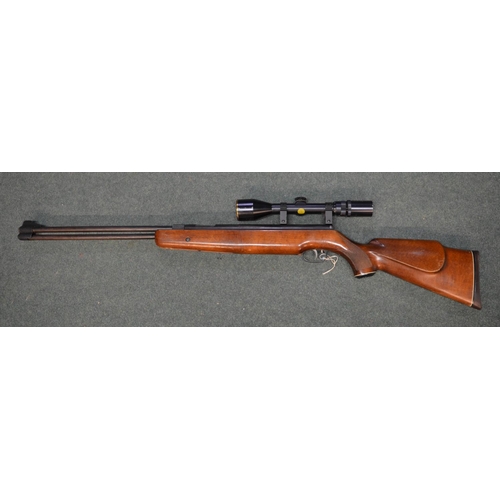 333 - Weihrauch .22 HW77 under lever air rifle with 3-9x45 Optima telescopic sight