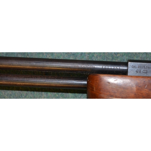 333 - Weihrauch .22 HW77 under lever air rifle with 3-9x45 Optima telescopic sight