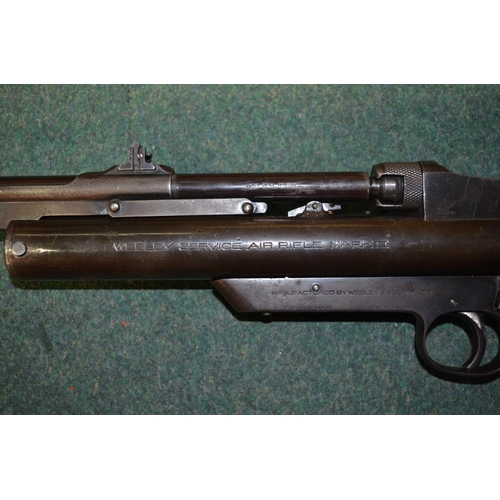 341 - Webley service Mark II break barrel spring powered .22 cal air rifle