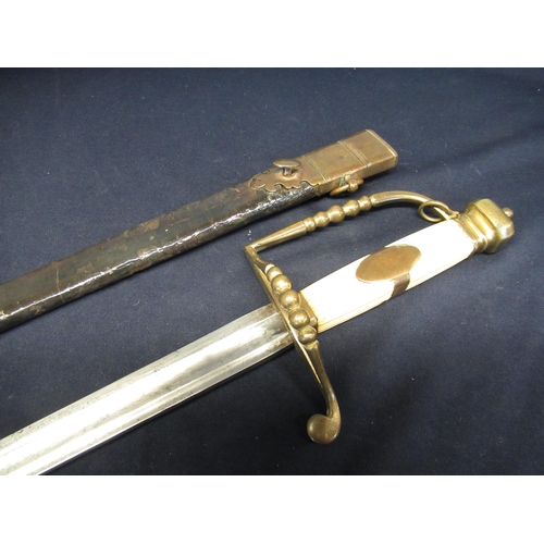 104 - British Officers five ball 1786 pattern spadroon sword, 32