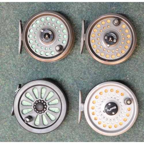 135 - Four fly fishing reels, three by Leeda, one by Intrepid (4)