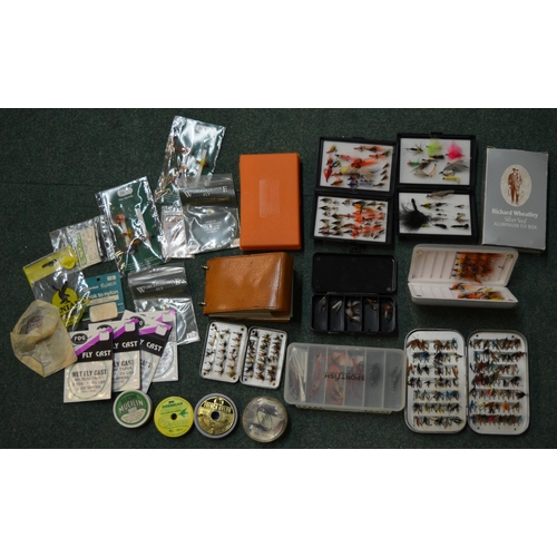 136 - Collection of fly fishing lures mostly trout