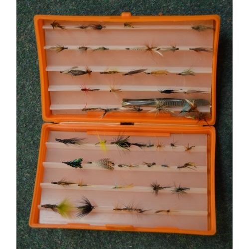 136 - Collection of fly fishing lures mostly trout