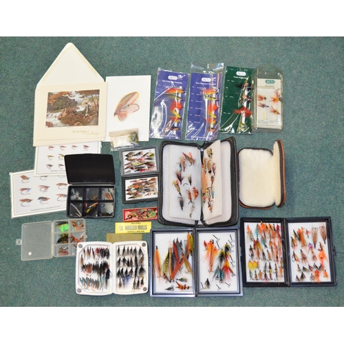 137 - Collection of fishing lures mixture of trout and salmon flies