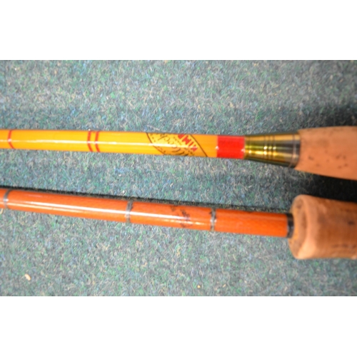 139 - One double handed Nimrod by Alcox of Anneck, two piece carbon fiber trout rod by Edgar Sealey of Eng... 