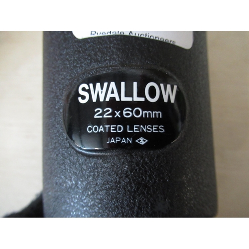 53 - Swallow 22x60mm coated lens spotting scope (as seen)