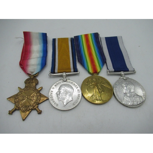 66 - WWI group of medals awarded to P. 307833 H. Barstow Sto.1.RN, comprising of 1914 - 15 Star, War Meda... 