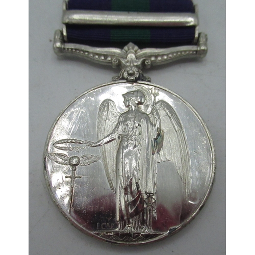 72 - Geo. VI General Service medal with Palestine clasp, awarded to 4537463 Pte. G. H. Hardwick W. York. ... 