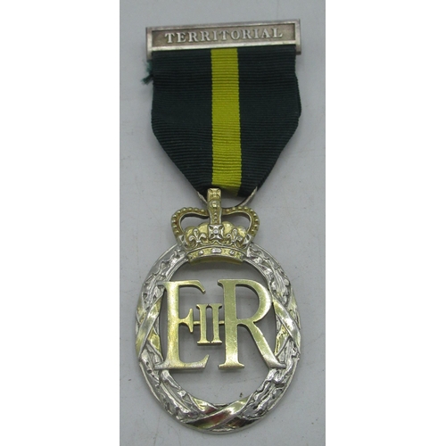 74 - Eliz. II Territorial Efficiency decoration medal dated 1958