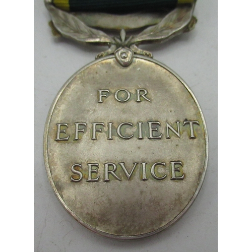 75 - Geo. VI Efficiency medal with Militia bar awarded to 1926753 C.Q.M Sjt. A. W. Blower R.E