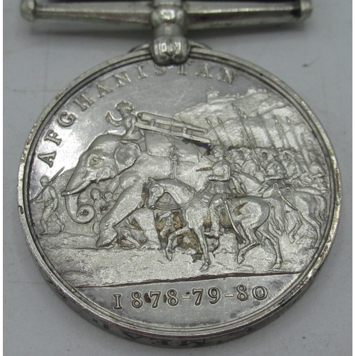 83 - Afghanistan 1878 - 80 campaign medal awarded to 10E/707LCE Corpl. J. Mead 2/14th Regt.