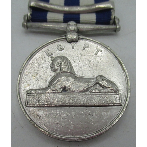 87 - Egypt undated campaign medal with Suakin 1885 clasp, awarded to 4162 Pte. G. Leader M.S. Corps.